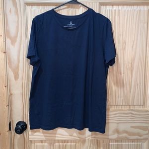 Land’s End “Relaxed” Blue knit shirt size M 10-12